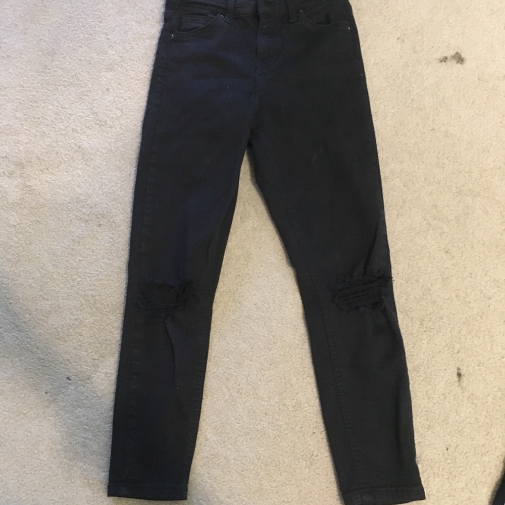 Black ripped TOPSHOP Jaimie jeans - Picture 2 of 2